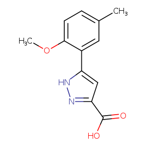 5-(2-Methoxy-5-methylphenyl)-1H-pyrazole-3-carboxylic acid