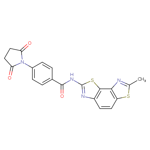 4-(2,5-dioxopyrrolidin-1-yl)-N-{11-methyl-3,10-dithia-5,12-diazatricyclo[7.3.0.0^{2,6}]dodeca-1(9),2(6),4,7,11-pentaen-4-yl}benzamide