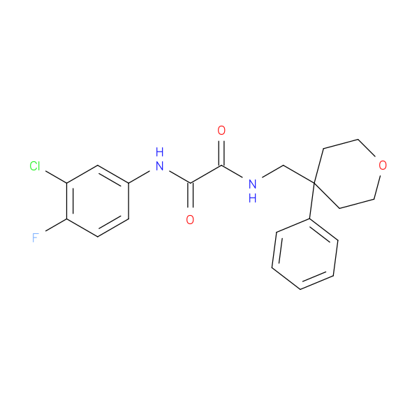 N-(3-chloro-4-fluorophenyl)-N'-[(4-phenyloxan-4-yl)methyl]ethanediamide