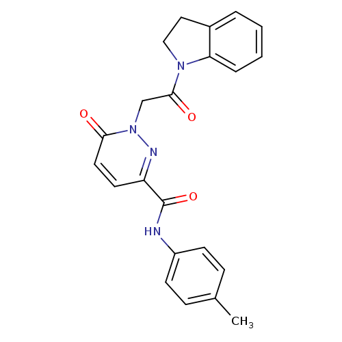 1-[2-(2,3-dihydro-1H-indol-1-yl)-2-oxoethyl]-N-(4-methylphenyl)-6-oxo-1,6-dihydropyridazine-3-carboxamide