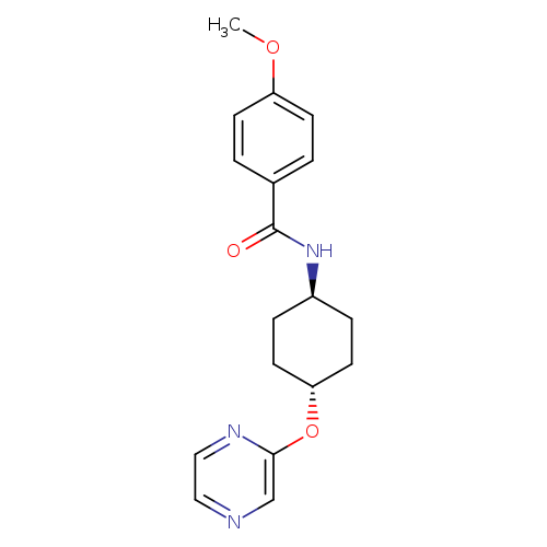 4-methoxy-N-[(1r,4r)-4-(pyrazin-2-yloxy)cyclohexyl]benzamide