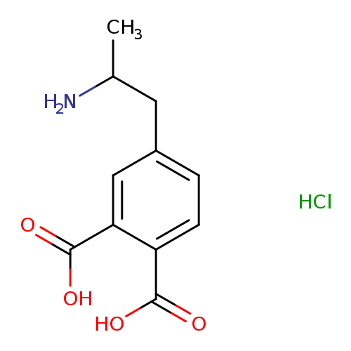 4-(2-aminopropyl)benzene-1,2-dicarboxylic acid hydrochloride