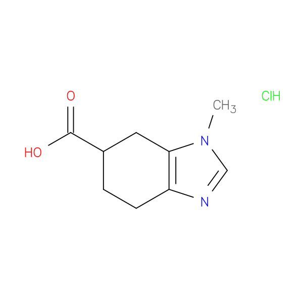 1-methyl-4,5,6,7-tetrahydro-1H-1,3-benzodiazole-6-carboxylic acid hydrochloride