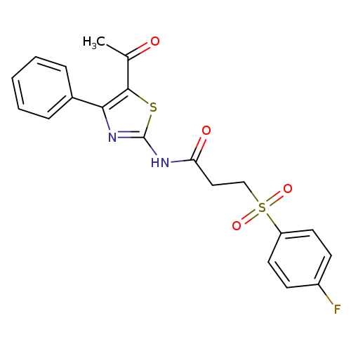 N-(5-acetyl-4-phenyl-1,3-thiazol-2-yl)-3-(4-fluorobenzenesulfonyl)propanamide