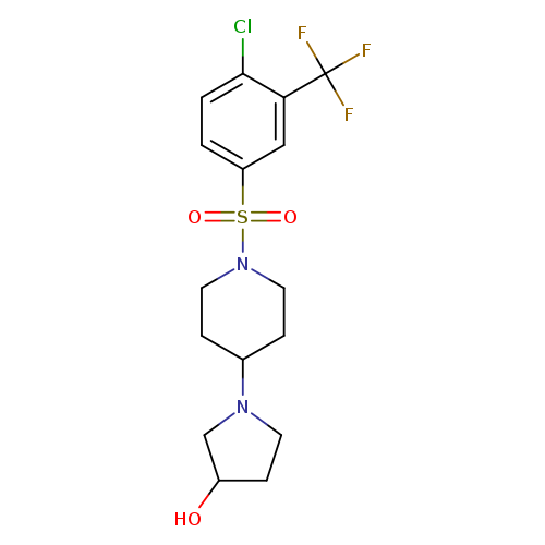 1-{1-[4-chloro-3-(trifluoromethyl)benzenesulfonyl]piperidin-4-yl}pyrrolidin-3-ol