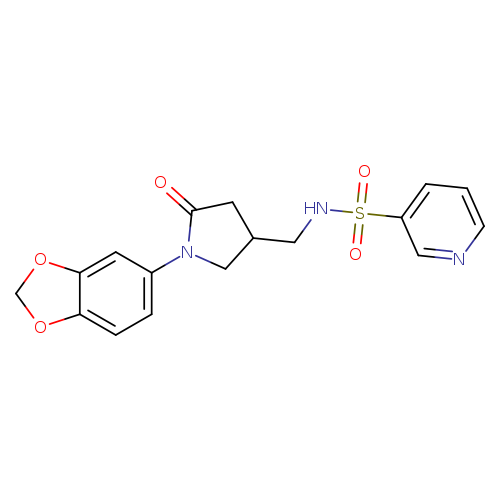 N-{[1-(2H-1,3-benzodioxol-5-yl)-5-oxopyrrolidin-3-yl]methyl}pyridine-3-sulfonamide