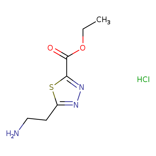 ethyl5-(2-aminoethyl)-1,3,4-thiadiazole-2-carboxylatehydrochloride