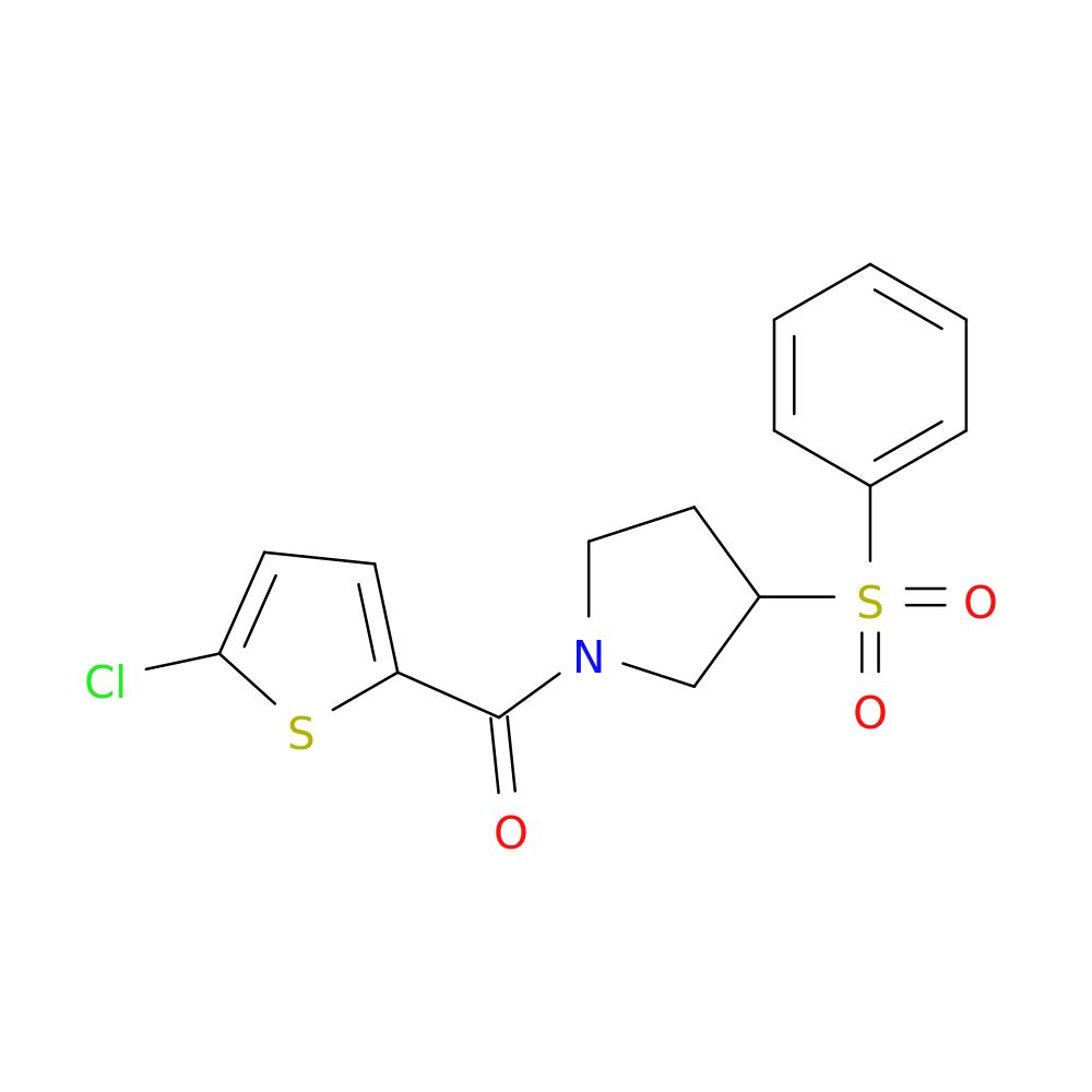 3-(benzenesulfonyl)-1-(5-chlorothiophene-2-carbonyl)pyrrolidine