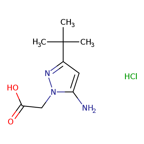2-(5-amino-3-tert-butyl-1H-pyrazol-1-yl)acetic acid hydrochloride