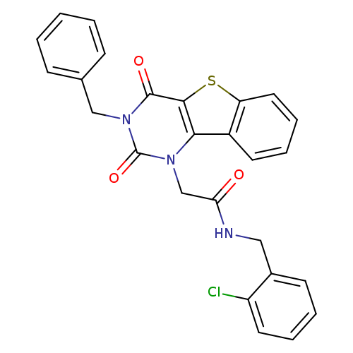 2-{5-benzyl-4,6-dioxo-8-thia-3,5-diazatricyclo[7.4.0.0^{2,7}]trideca-1(9),2(7),10,12-tetraen-3-yl}-N-[(2-chlorophenyl)methyl]acetamide