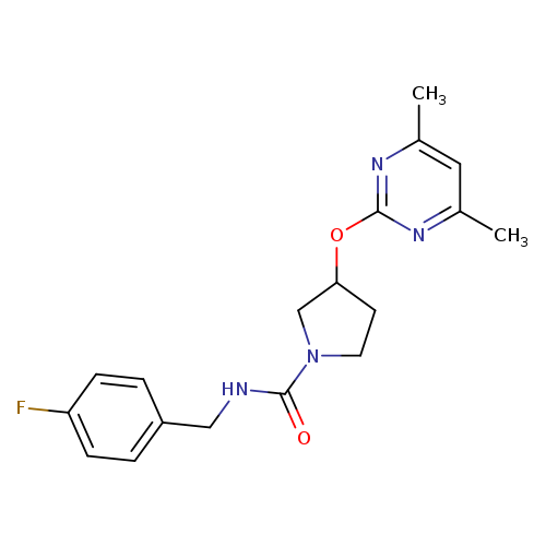 3-[(4,6-dimethylpyrimidin-2-yl)oxy]-N-[(4-fluorophenyl)methyl]pyrrolidine-1-carboxamide