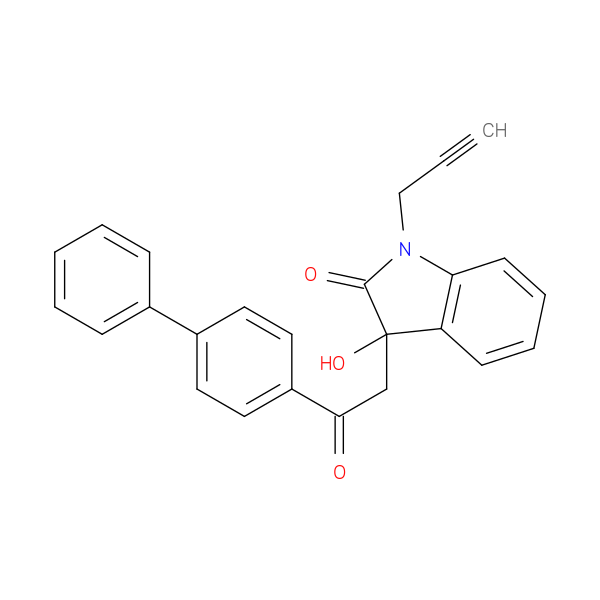 3-(2-[1,1'-biphenyl]-4-yl-2-oxoethyl)-3-hydroxy-1-(2-propynyl)-1,3-dihydro-2H-indol-2-one