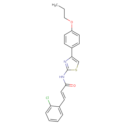 (2E)-3-(2-chlorophenyl)-N-[4-(4-propoxyphenyl)-1,3-thiazol-2-yl]prop-2-enamide