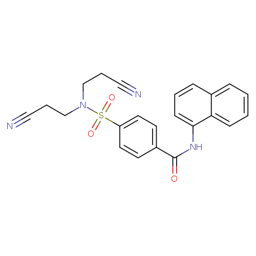 4-[bis(2-cyanoethyl)sulfamoyl]-N-(naphthalen-1-yl)benzamide