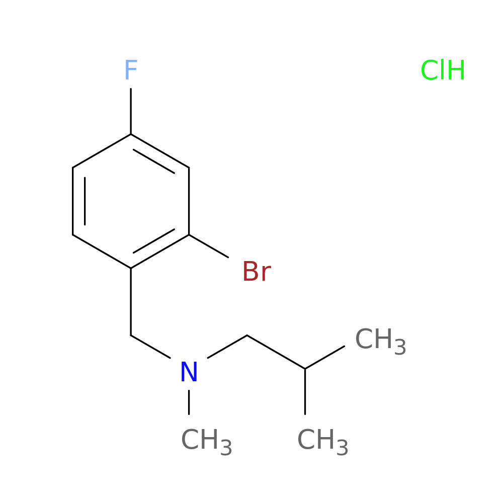 N-(2-bromo-4-fluorobenzyl)-N,2-dimethylpropan-1-amine hydrochloride