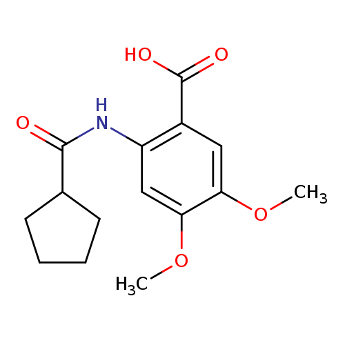 2-cyclopentaneamido-4,5-dimethoxybenzoic acid