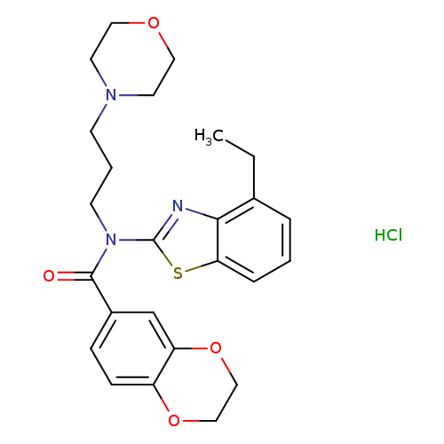N-(4-ethyl-1,3-benzothiazol-2-yl)-N-[3-(morpholin-4-yl)propyl]-2,3-dihydro-1,4-benzodioxine-6-carboxamide hydrochloride