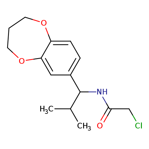 2-chloro-N-[1-(3,4-dihydro-2H-1,5-benzodioxepin-7-yl)-2-methylpropyl]acetamide