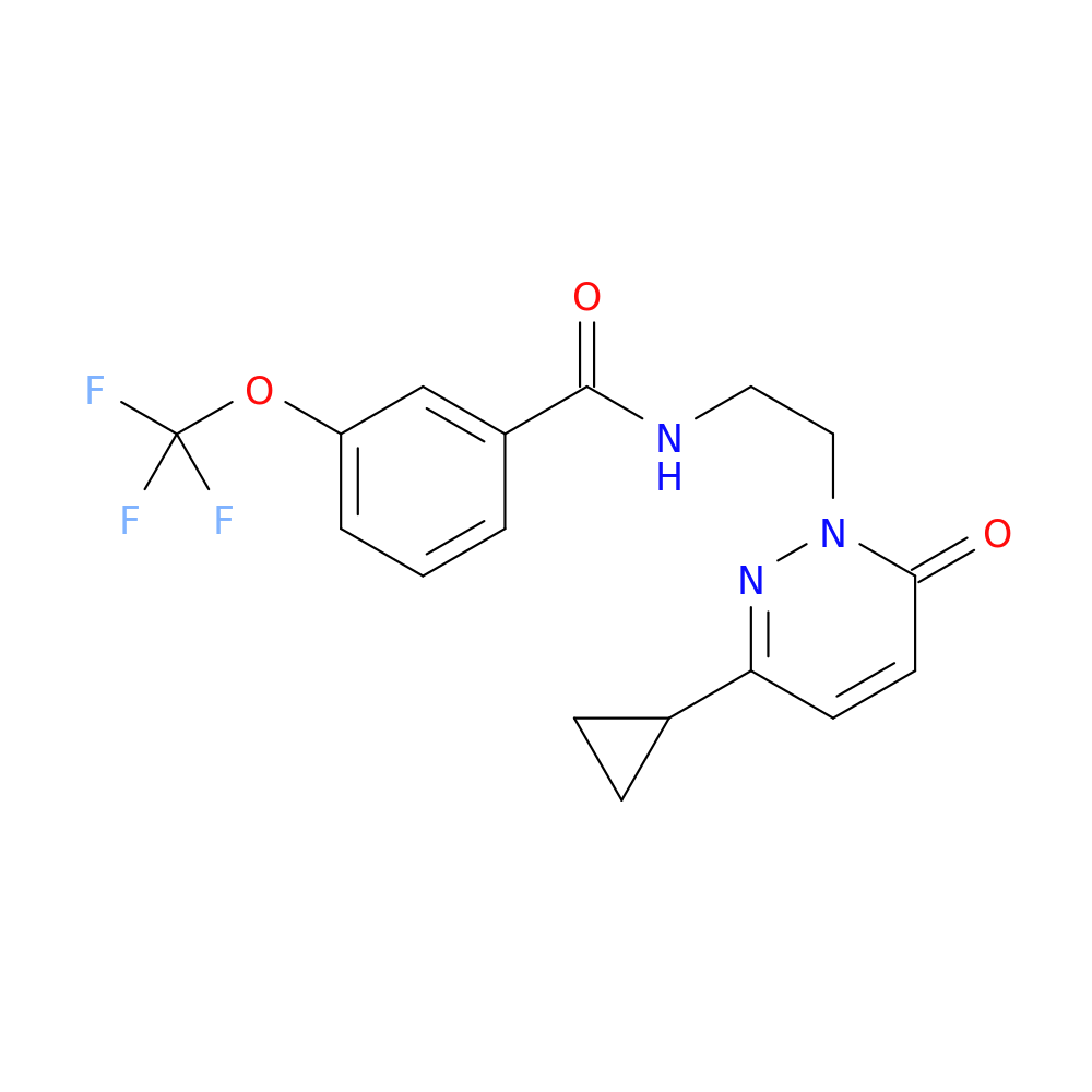 N-[2-(3-cyclopropyl-6-oxo-1,6-dihydropyridazin-1-yl)ethyl]-3-(trifluoromethoxy)benzamide