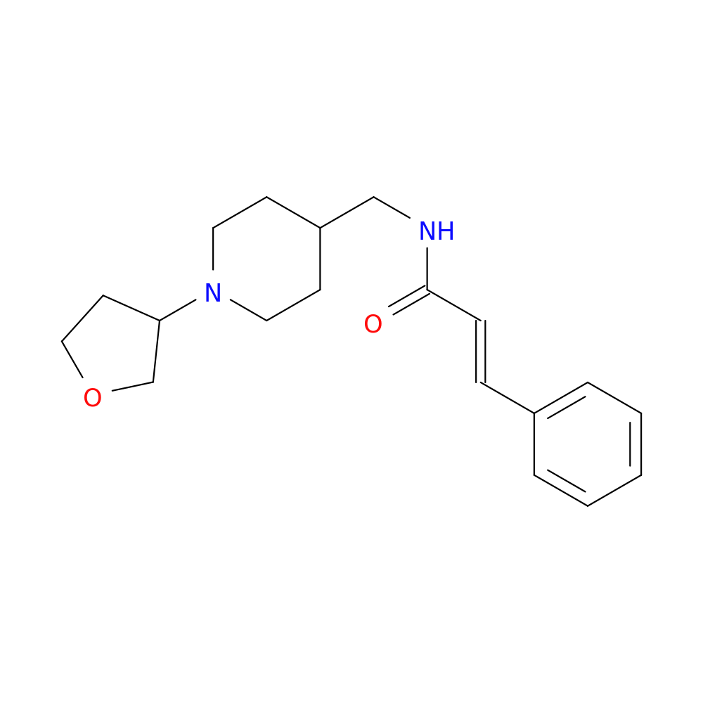 (2E)-N-{[1-(oxolan-3-yl)piperidin-4-yl]methyl}-3-phenylprop-2-enamide