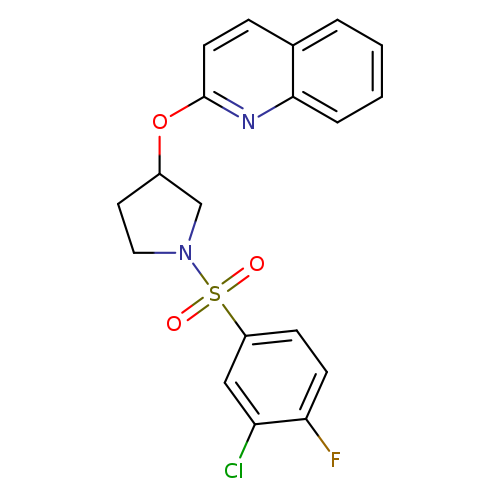 2-{[1-(3-chloro-4-fluorobenzenesulfonyl)pyrrolidin-3-yl]oxy}quinoline