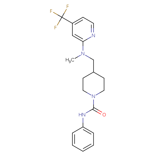 4-({methyl[4-(trifluoromethyl)pyridin-2-yl]amino}methyl)-N-phenylpiperidine-1-carboxamide