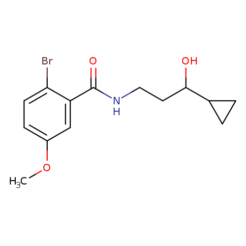 2-bromo-N-(3-cyclopropyl-3-hydroxypropyl)-5-methoxybenzamide