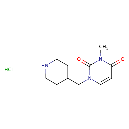 "3-methyl-1-[(piperidin-4-yl)methyl]-1,2,3,4-tetrahydropyrimidine-2,4-dione hydrochloride"