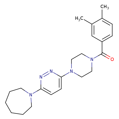 1-{6-[4-(3,4-dimethylbenzoyl)piperazin-1-yl]pyridazin-3-yl}azepane