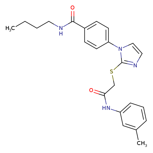 N-butyl-4-[2-({[(3-methylphenyl)carbamoyl]methyl}sulfanyl)-1H-imidazol-1-yl]benzamide