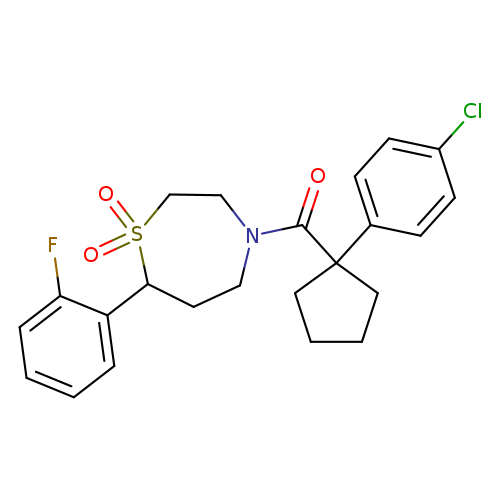 4-[1-(4-chlorophenyl)cyclopentanecarbonyl]-7-(2-fluorophenyl)-1lambda6,4-thiazepane-1,1-dione