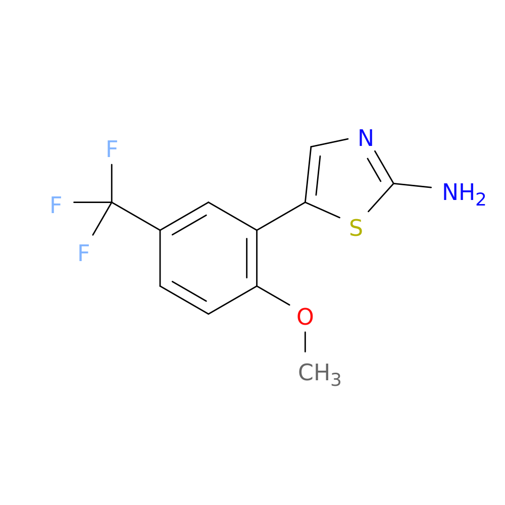 5-(2-Methoxy-5-(trifluoromethyl)phenyl)thiazol-2-amine