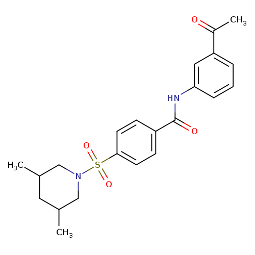 N-(3-acetylphenyl)-4-[(3,5-dimethylpiperidin-1-yl)sulfonyl]benzamide