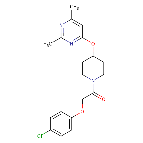 2-(4-chlorophenoxy)-1-{4-[(2,6-dimethylpyrimidin-4-yl)oxy]piperidin-1-yl}ethan-1-one
