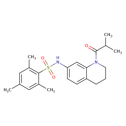 2,4,6-trimethyl-N-[1-(2-methylpropanoyl)-1,2,3,4-tetrahydroquinolin-7-yl]benzene-1-sulfonamide