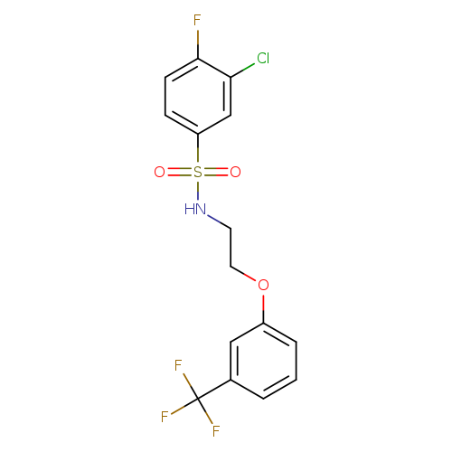 3-chloro-4-fluoro-N-{2-[3-(trifluoromethyl)phenoxy]ethyl}benzene-1-sulfonamide