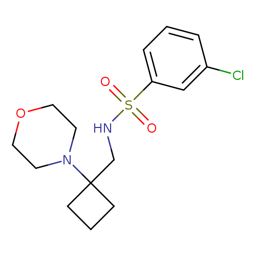 3-chloro-N-{[1-(morpholin-4-yl)cyclobutyl]methyl}benzene-1-sulfonamide
