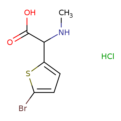 2-(5-bromothiophen-2-yl)-2-(methylamino)acetic acid hydrochloride