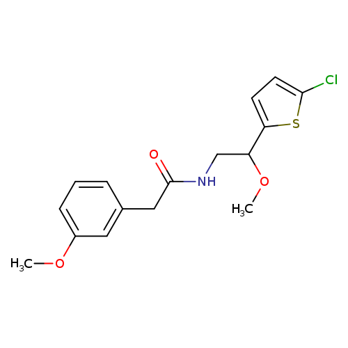 N-[2-(5-chlorothiophen-2-yl)-2-methoxyethyl]-2-(3-methoxyphenyl)acetamide