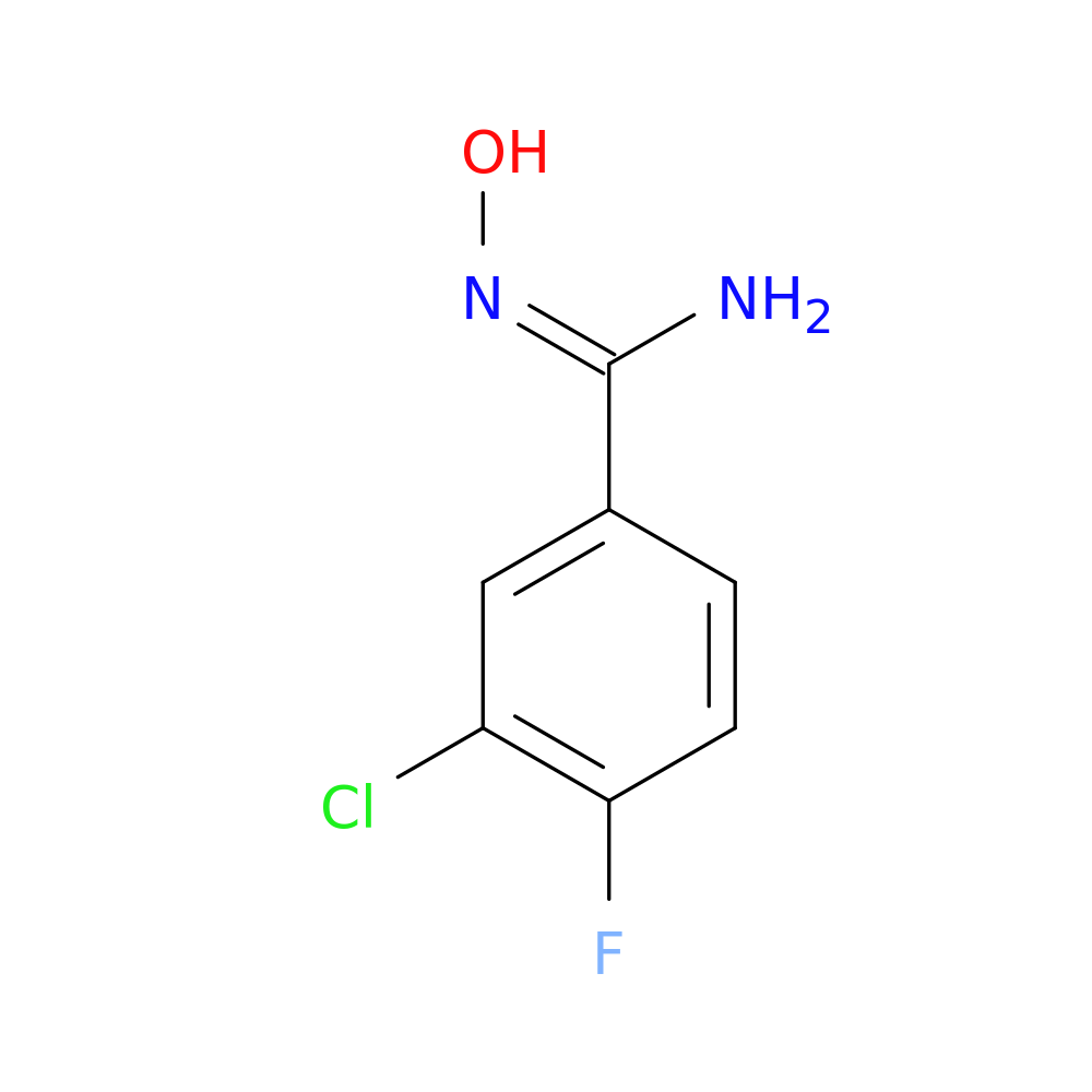 3-chloro-4-fluoro-N'-hydroxybenzenecarboximidamide