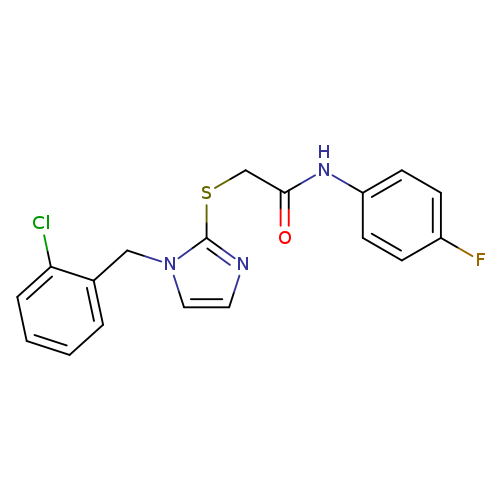 2-({1-[(2-chlorophenyl)methyl]-1H-imidazol-2-yl}sulfanyl)-N-(4-fluorophenyl)acetamide