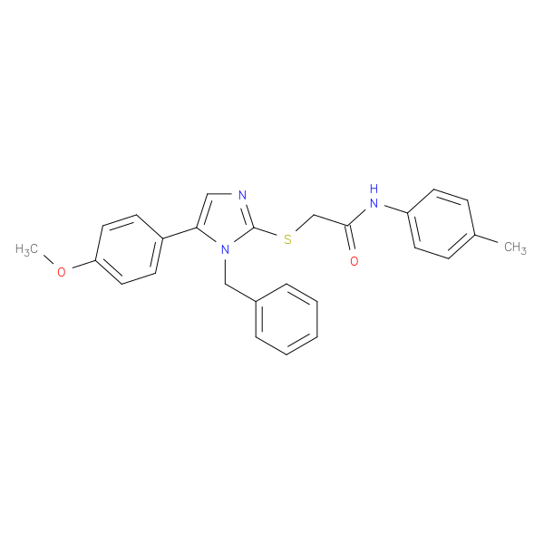 2-{[1-benzyl-5-(4-methoxyphenyl)-1H-imidazol-2-yl]sulfanyl}-N-(4-methylphenyl)acetamide