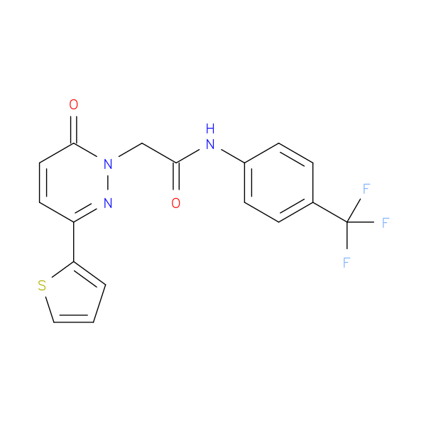 2-[6-oxo-3-(thiophen-2-yl)-1,6-dihydropyridazin-1-yl]-N-[4-(trifluoromethyl)phenyl]acetamide