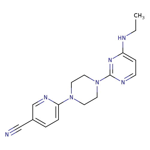 6-{4-[4-(ethylamino)pyrimidin-2-yl]piperazin-1-yl}pyridine-3-carbonitrile