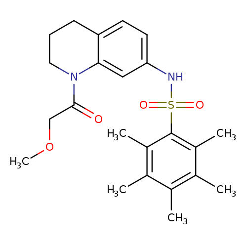 N-[1-(2-methoxyacetyl)-1,2,3,4-tetrahydroquinolin-7-yl]-2,3,4,5,6-pentamethylbenzene-1-sulfonamide