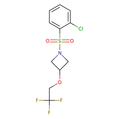 1-(2-chlorobenzenesulfonyl)-3-(2,2,2-trifluoroethoxy)azetidine