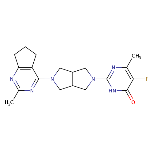 5-fluoro-6-methyl-2-(5-{2-methyl-5H,6H,7H-cyclopenta[d]pyrimidin-4-yl}-octahydropyrrolo[3,4-c]pyrrol-2-yl)-3,4-dihydropyrimidin-4-one