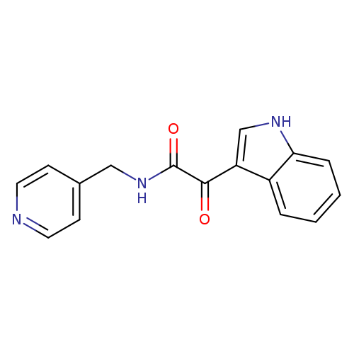 2-(1H-indol-3-yl)-2-oxo-N-[(pyridin-4-yl)methyl]acetamide