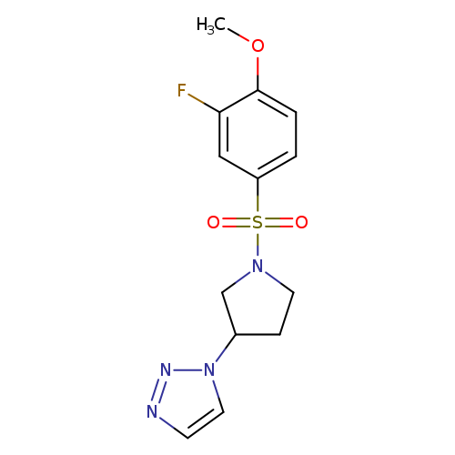 1-[1-(3-fluoro-4-methoxybenzenesulfonyl)pyrrolidin-3-yl]-1H-1,2,3-triazole