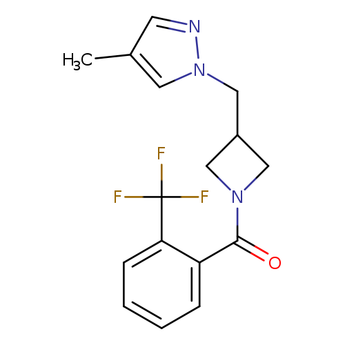 4-methyl-1-({1-[2-(trifluoromethyl)benzoyl]azetidin-3-yl}methyl)-1H-pyrazole